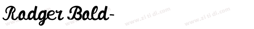 Rodger Bold字体转换